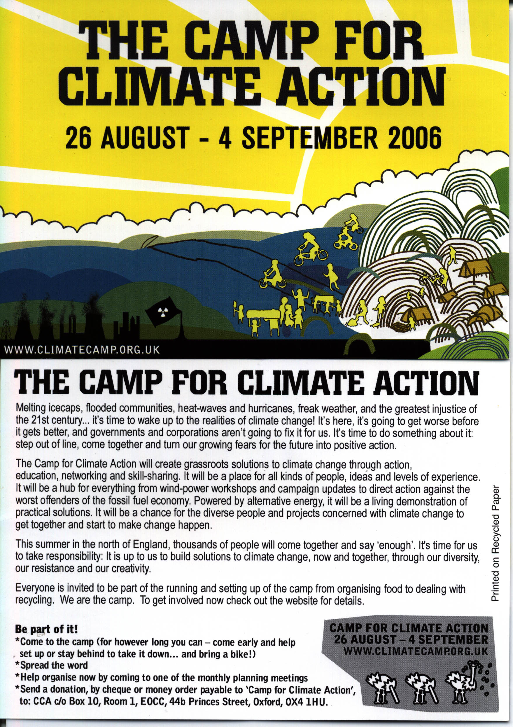 The Camp for Climate Action 26th August to 4th September 2006